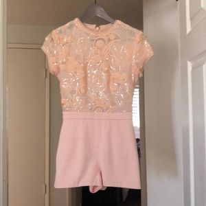 Cute pink sequined romper!